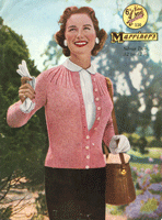 smart vintage ladies cardigan knitting pattern