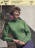 vintage ladies jumper knitting pattern