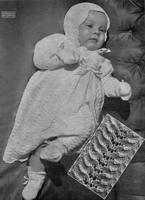 Baby layette knitting pattern from 1940s