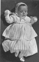 vintage baby knitting  pattern from 1940s