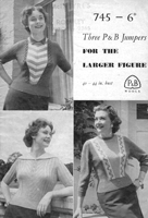 vintage ladies knitting pattern for jumpers