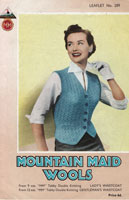 vintage ladies waist coat knitting pattern